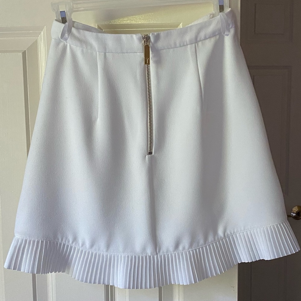 Ted Baker White Pleated Mini Skirt Ted Size 0, US size 2 - Picture 3 of 8